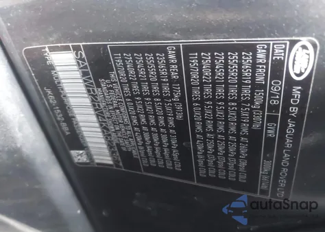 2019 Land Rover Range Rover Sport Hse z USA, uszkodzony, nr VIN SALWR2RV4KA823367